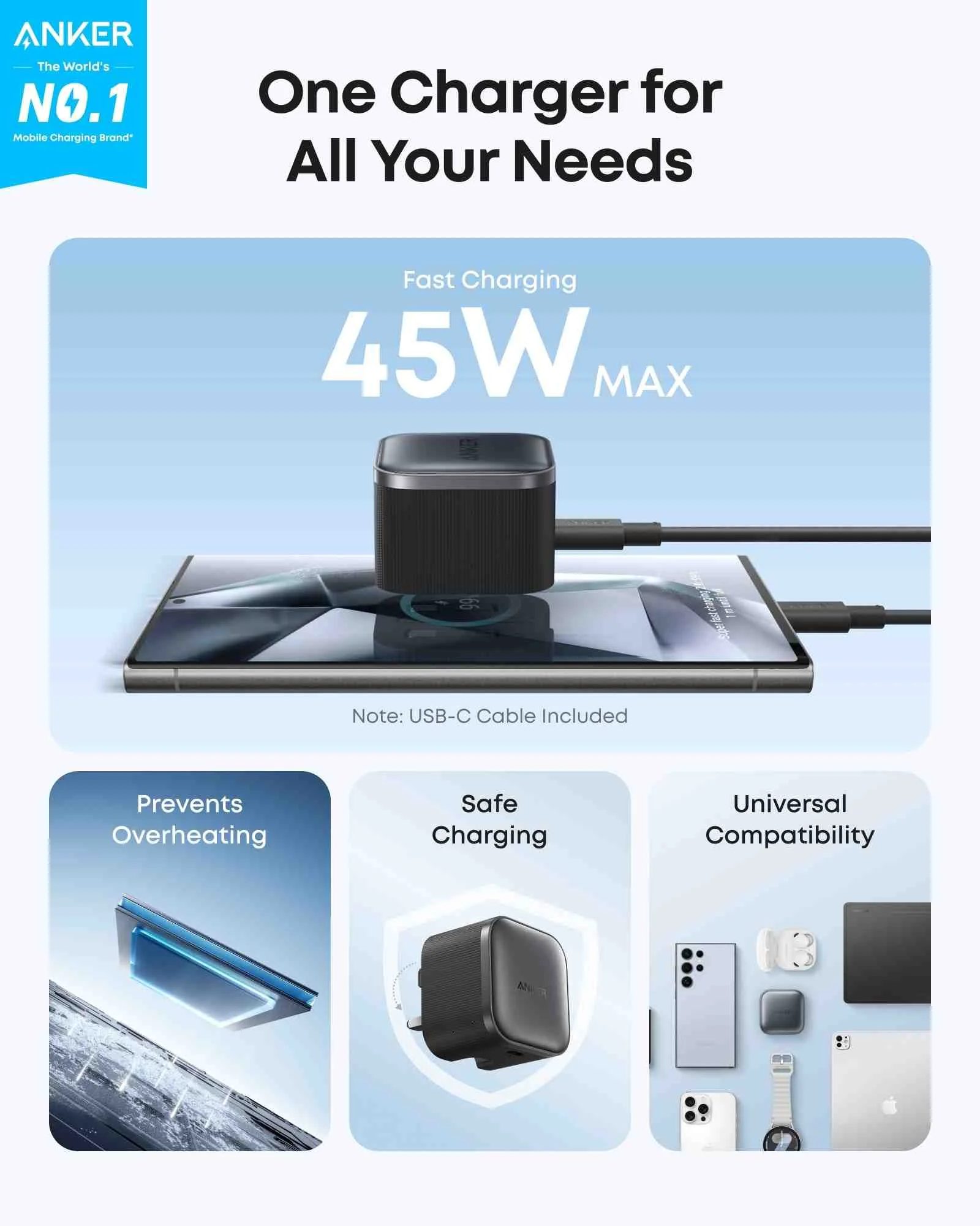 Anker Nano Charger (45W) UK Plug